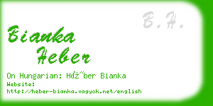 bianka heber business card